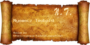 Nyemecz Teobald névjegykártya